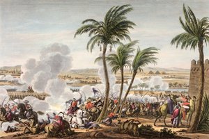Slaget ved pyramiderne, Egypten, 3 Thermidor, år 6 21. juli 1798 af Louis Francois Couche