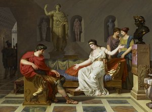 Kleopatra og Octavian af Louis Gauffier