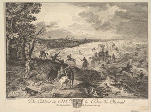 Røveri på en vej efter et maleri i samlingen af Duc de Choiseul, 1771. af Louis Germain