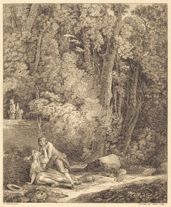 Den driftige landsbyboer af Louis Germain and Charles Emmanuel Patas after Louis Gabriel Moreau