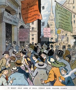 Det ville måske hjælpe nogle, hvis Wall Street gav frimærker af Louis Glackens 1866-1933, kunstner. Udgivet i 1907.