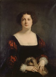 Portræt af Apollonie Sabatier 1822-1889, ca. 1850. af Louis Gustave Ricard