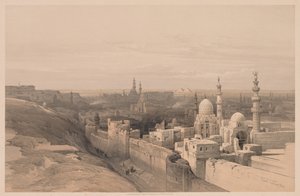 Egypten og Nubien: Bind III - nr. 26, Cairo, Looking West af Louis Haghe