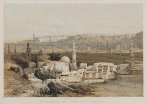 Egypten og Nubien, bind III: Kairo fra Citzenib-porten, ser mod Suez-ørkenen af Louis Haghe