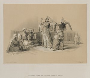 Egypten og Nubien, bind III: Dansende piger i Kairo, 1849. af Louis Haghe
