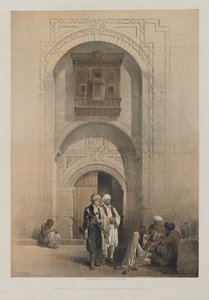 Egypten og Nubien, bind III: Moderne palæ, der viser Kairos arabeskiske arkitektur af Louis Haghe