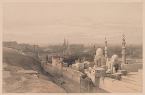 Egypten og Nubien: Bind III - nr. 26, Cairo, Looking West af Louis Haghe