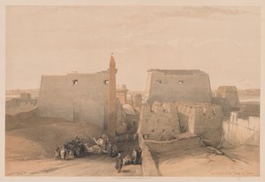 Egypten og Nubien: bind II - nr. 38, Store indgange til Luxor-templet, 1838. af Louis Haghe