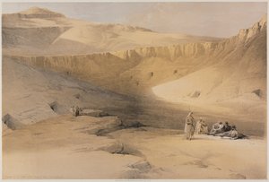 Egypten og Nubien, bind II: Indgang til gravene for kongerne af Theben, Bab-El-Malouk af Louis Haghe