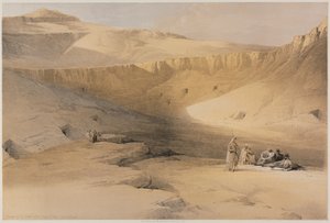 Egypten og Nubien, bind II: Indgang til gravene for kongerne af Theben, Bab-El-Malouk, 1848. af Louis Haghe