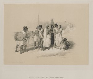 Egypten og Nubien, bind II: Gruppe af nubiere-Wady Kardasey af Louis Haghe