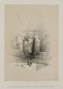 Egypten og Nubien, bind II: Del af søjlehallen i Karnak, Theben, 1847. af Louis Haghe