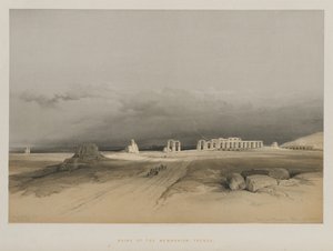 Egypten og Nubien, bind II: Ruiner af Memnonium, Theben af Louis Haghe
