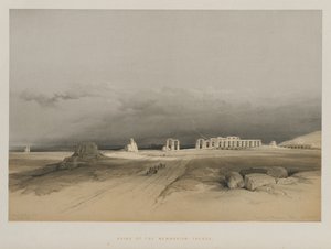 Egypten og Nubien, bind II: Ruiner af Memnonium, Theben, 1847. af Louis Haghe