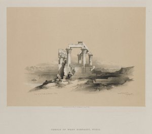 Egypten og Nubien, bind II: Ruinerne af Kardeseh-templet, Nubien af Louis Haghe