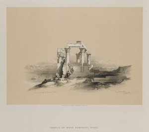 Egypten og Nubien, bind II: Ruinerne af Kardeseh-templet, Nubien, 1848. af Louis Haghe
