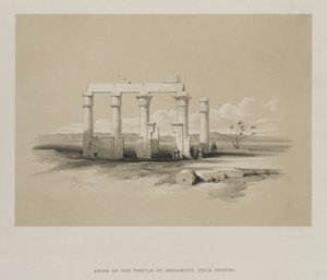 Egypten og Nubien, bind II: Ruinerne af Madamoudtemplet i Theben af Louis Haghe