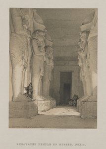 Egypten og Nubien, bind I: Udgravet tempel i Gyrshe, Nubien af Louis Haghe