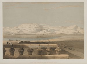 Egypten og Nubien, bind I: Libyan Chain of Mountains, fra Luxor-templet, 1847. af Louis Haghe