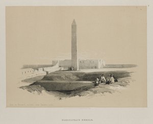 Egypten og Nubien, bind I: Obelisk i Alexandria, almindeligvis kaldet Cleopatras nål af Louis Haghe
