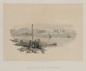Egypten og Nubien, bind I: Ruiner af Luxor fra det sydvestlige, 1846. af Louis Haghe