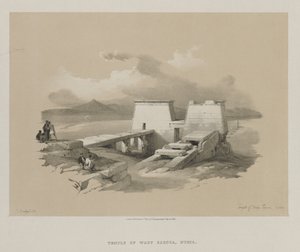 Egypten og Nubien, bind I: Wady Sabouas tempel, Nubien, 1846. af Louis Haghe