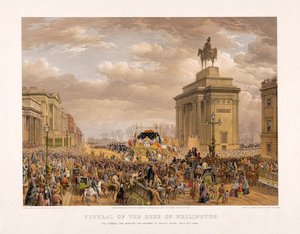 Begravelse af hertugen af Wellington, 18. november 1852, pub. 1853. af Louis Haghe