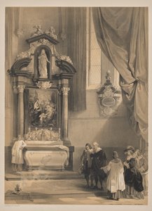 Skitser i Belgien og Tyskland, anden serie: nr. 26 - Rubens grav, St. Jacques, Antwerpen af Louis Haghe