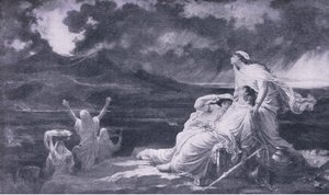 Herculaneum: Vesuvs udbrud, illustration fra The World