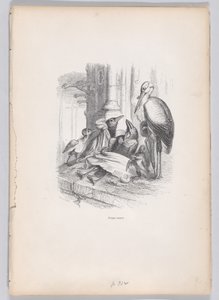 Jeg var enke fra Scener fra Dyrenes private og offentlige liv, ca. 1837-47. af Louis Henri Brévière