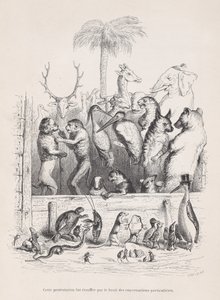 Denne protest blev kvalt af støjen fra private samtaler fra Scener fra..., ca. 1837-47.