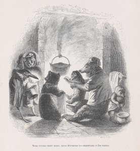 Vi bor indbyrdes, vi hader generne og besøgene fra Scener fra..., ca. 1837-47.