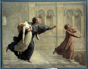 Sjælens digt; Mareridtet. Maleri af Anne Francois Louis Janmot (1814-1892) af Louis Janmot