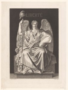 Allegorisk fremstilling af frihed Liberté (titel på objekt) af Louis Jean Allais