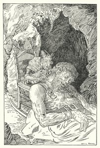Kæmpe guldskæg (litho) af Louis John Rhead