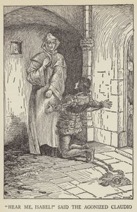Hør mig, Isabel! sagde den fortvivlede Claudio af Louis John Rhead
