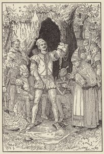 Her er penge nok herre, citerer Lille John, til at betale regnskabet af Louis John Rhead