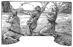 Illustration af Louis Rhead (1857-1926) til romanen "Treasure Island" af Robert Louis Stevenson (1850-1894) 1915 af Louis John Rhead