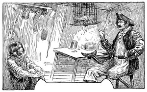 Illustration af Louis Rhead (1857-1926) til romanen "Treasure Island" af Robert Louis Stevenson (1850-1894) 1915 af Louis John Rhead