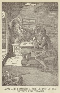 Illustration til Kidnapped af Robert Louis Stevenson af Louis John Rhead