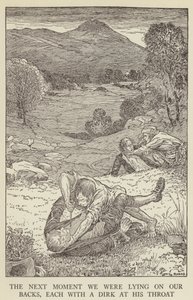 Illustration til Kidnapped af Robert Louis Stevenson af Louis John Rhead