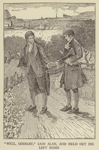 Illustration til Kidnapped af Robert Louis Stevenson af Louis John Rhead