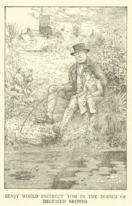 Illustration til Tom Browns skoledage (gravering) af Louis John Rhead