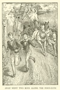 Illustration til Tom Browns skoledage (gravering) af Louis John Rhead