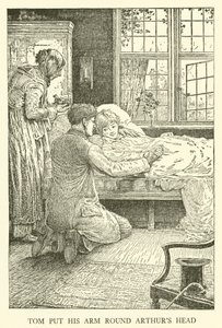 Illustration til Tom Browns skoledage (gravering) af Louis John Rhead