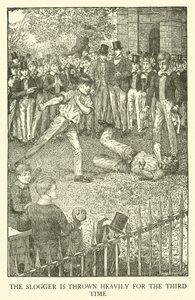 Illustration til Tom Browns skoledage (gravering) af Louis John Rhead