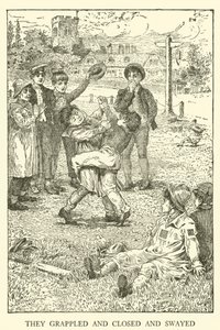 Illustration til Tom Browns skoledage (gravering) af Louis John Rhead