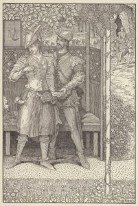 Robin Hood og Marian i deres karnap af Louis John Rhead
