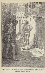 Hun så sin elsker serenader Lady Silvia med musik af Louis John Rhead