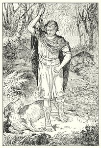 Den gamle hund (litografi) af Louis John Rhead